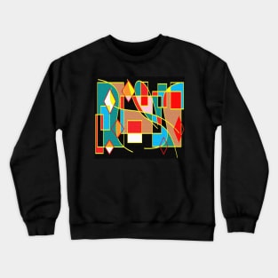 Red Multicolor Crewneck Sweatshirt